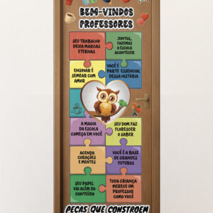 Painel de Porta – Bem-vindos Professores